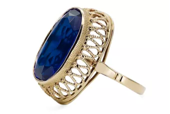Anillo Vintage Zafiro Oro amarillo de 14 quilates vrc129y